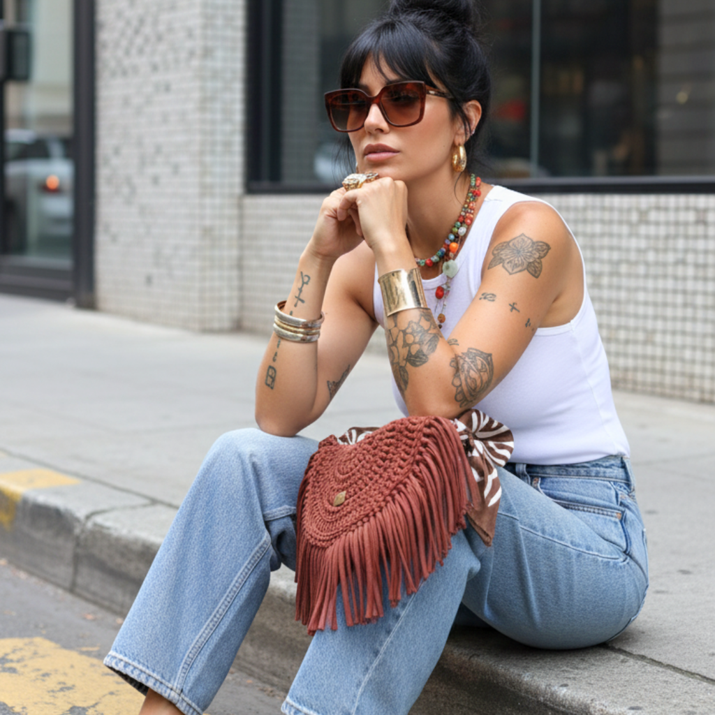 BOLSA SELENE ANIMAL PRINT - FEITA À MÃO