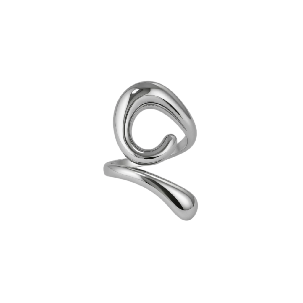 ANEL CONTORNO DO MAR - REVESTIDO A RÓDIO BRANCO