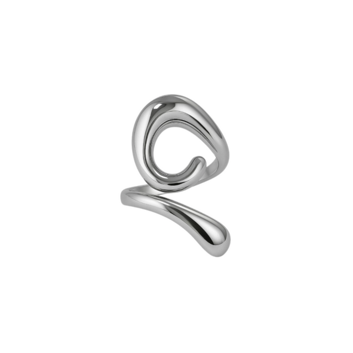 ANEL CONTORNO DO MAR - REVESTIDO A RÓDIO BRANCO