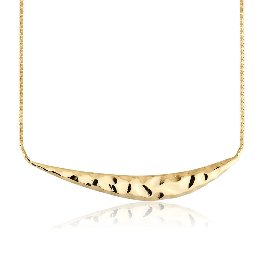 COLAR LÂMINA BRUTA - REVESTIDO A OURO 18K