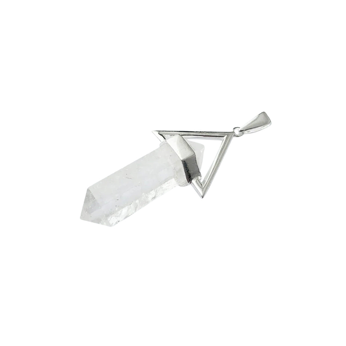 PINGENTE CRISTAL QUARTZO TRANSPARENTE - PRATA 925