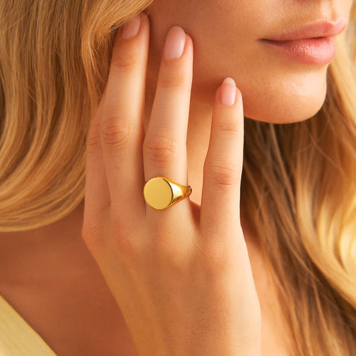 ANEL LUA CLARA - REVESTIDO A OURO 18K