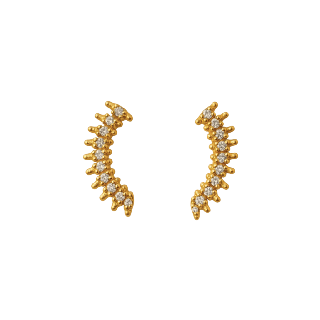 BRINCO GOTAS DE LUZ - REVESTIDO A OURO 18K