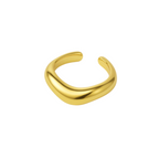 ANEL ARCO VIVO - REVESTIDO A OURO 18K