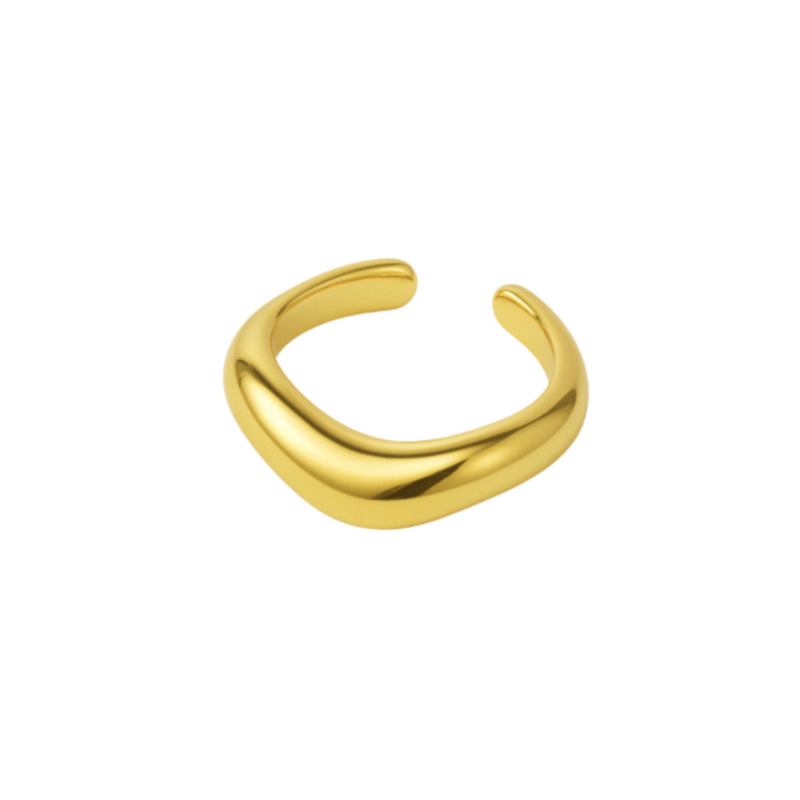 ANEL ARCO VIVO - REVESTIDO A OURO 18K
