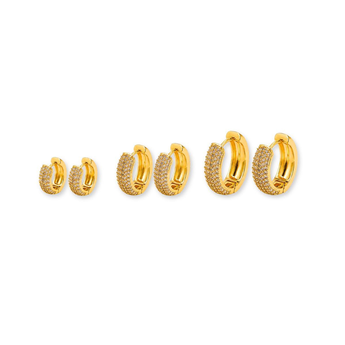 TRIO DE ARGOLA ANTONELLA - BANHO OURO