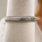 PULSEIRA SILVER SCALES - BANHADO A RÓDIO BRANCO