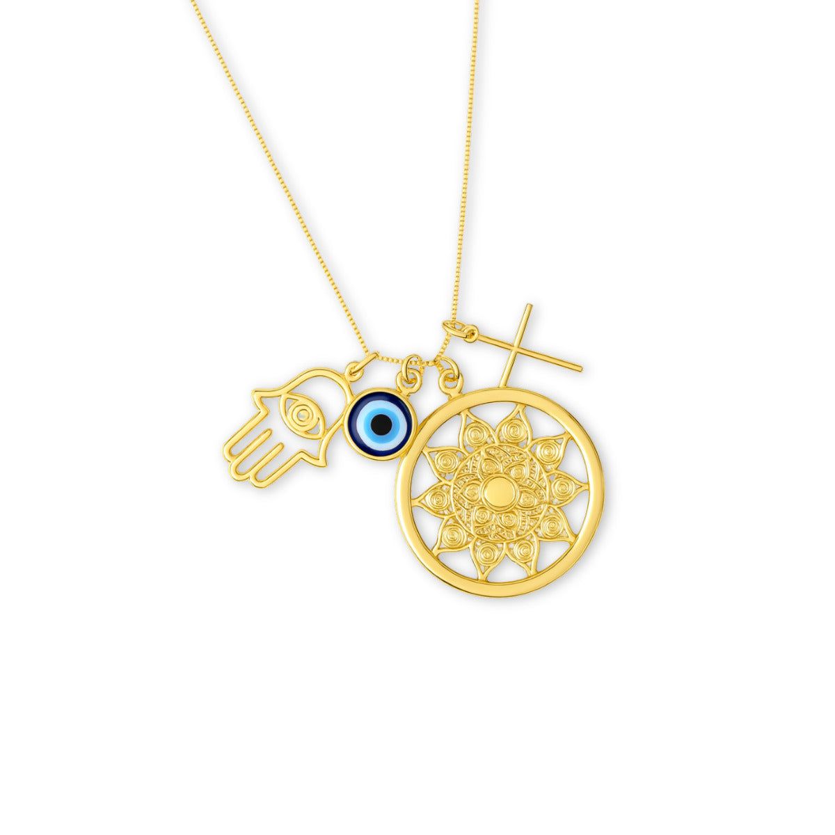 COLAR GUARDIÕES DE LUZ - BANHADO A OURO 18K