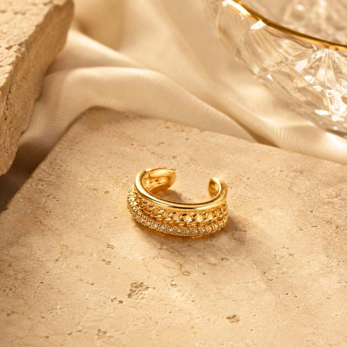 EAR CUFF TROIS - BANHO OURO