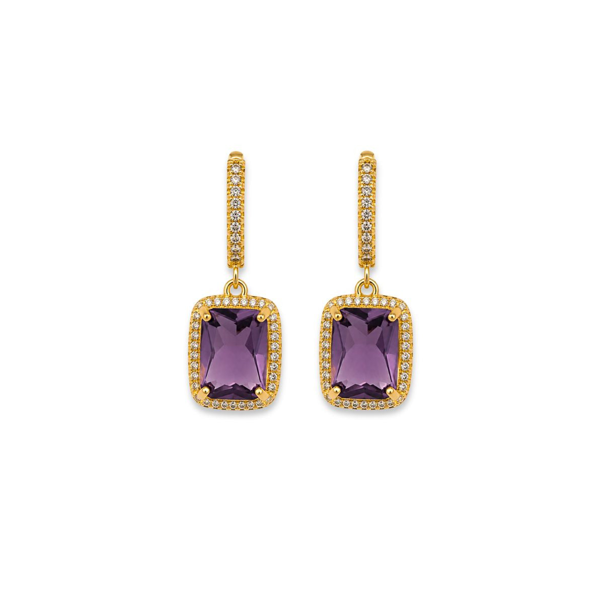 BRINCO VERONA ROXO - BANHO OURO