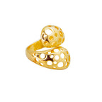 ANEL CORAL - REVESTIDO A OURO 18K