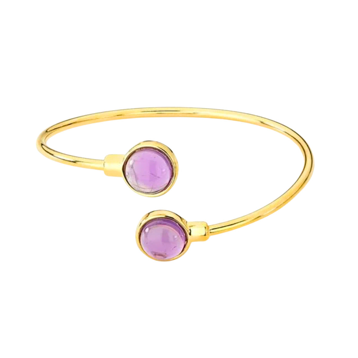 BRACELETE ORBE AMETISTA - BANHO OURO