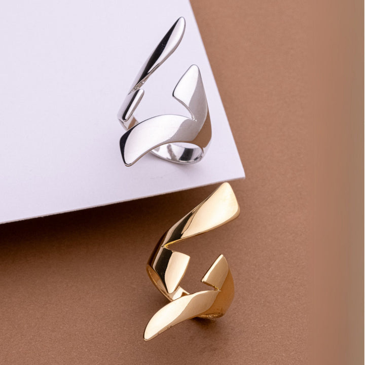 ANEL FENDA PROFUNDA - REVESTIDO A OURO 18K