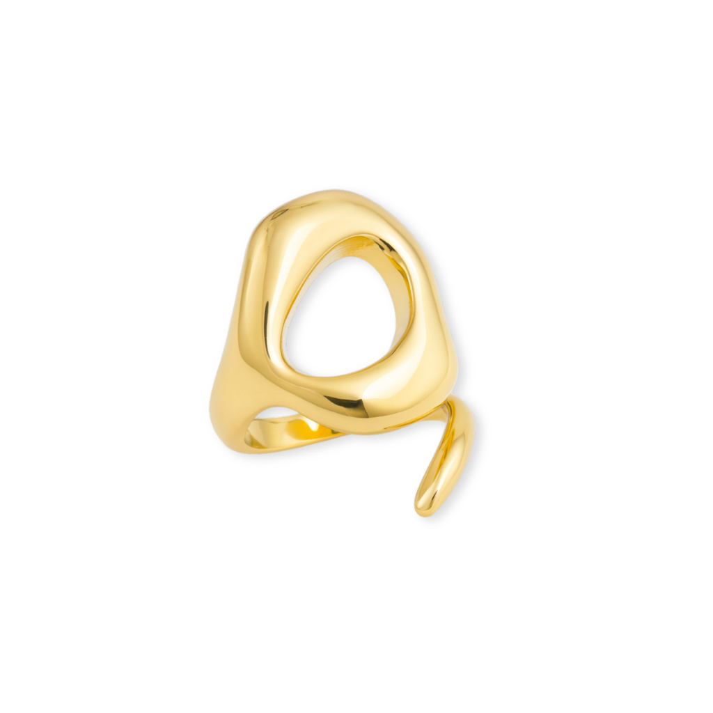 ANEL CÍRCULO DE LUZ - REVESTIDO A OURO 18K