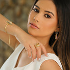 BRINCO ABALONE - REVESTIDO A OURO 18K