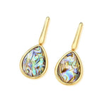BRINCO ABALONE EM GOTA - REVESTIDO A OURO 18K