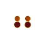 BRINCO DUETO - BANHADO A OURO 18K E ESMALTADO