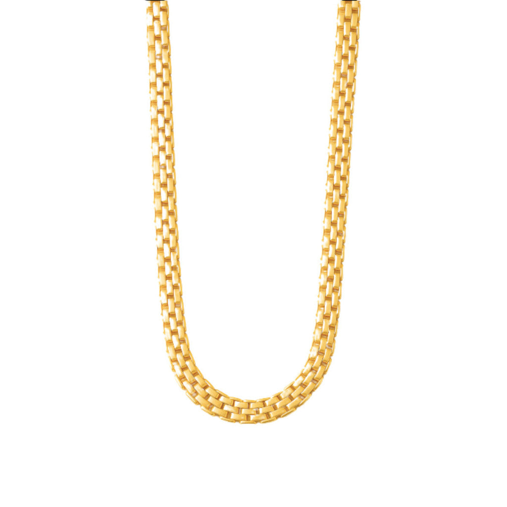 COLAR MALHA REAL - REVESTIDO A OURO 18K