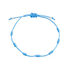 PULSEIRA 7 NÓS DA PAZ AZUL COM PRATA 925