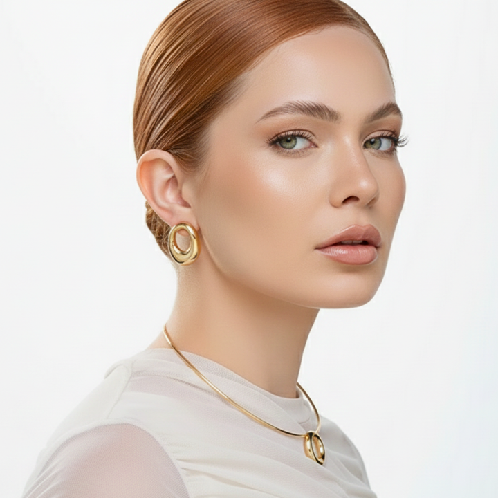 BRINCO AUREA CIRCULAR - REVESTIDO A OURO 18K