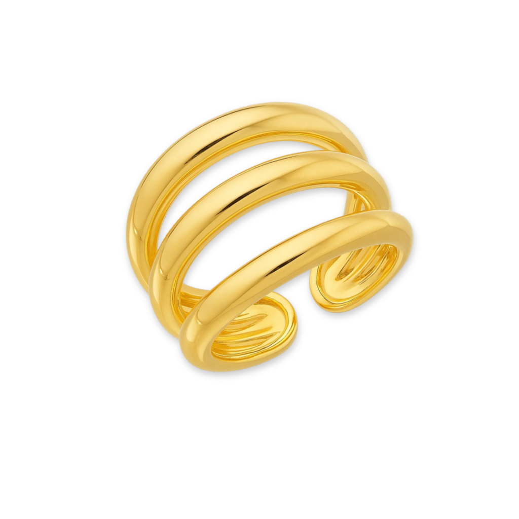 ANEL TRINITY - REVESTIDO A OURO 18K