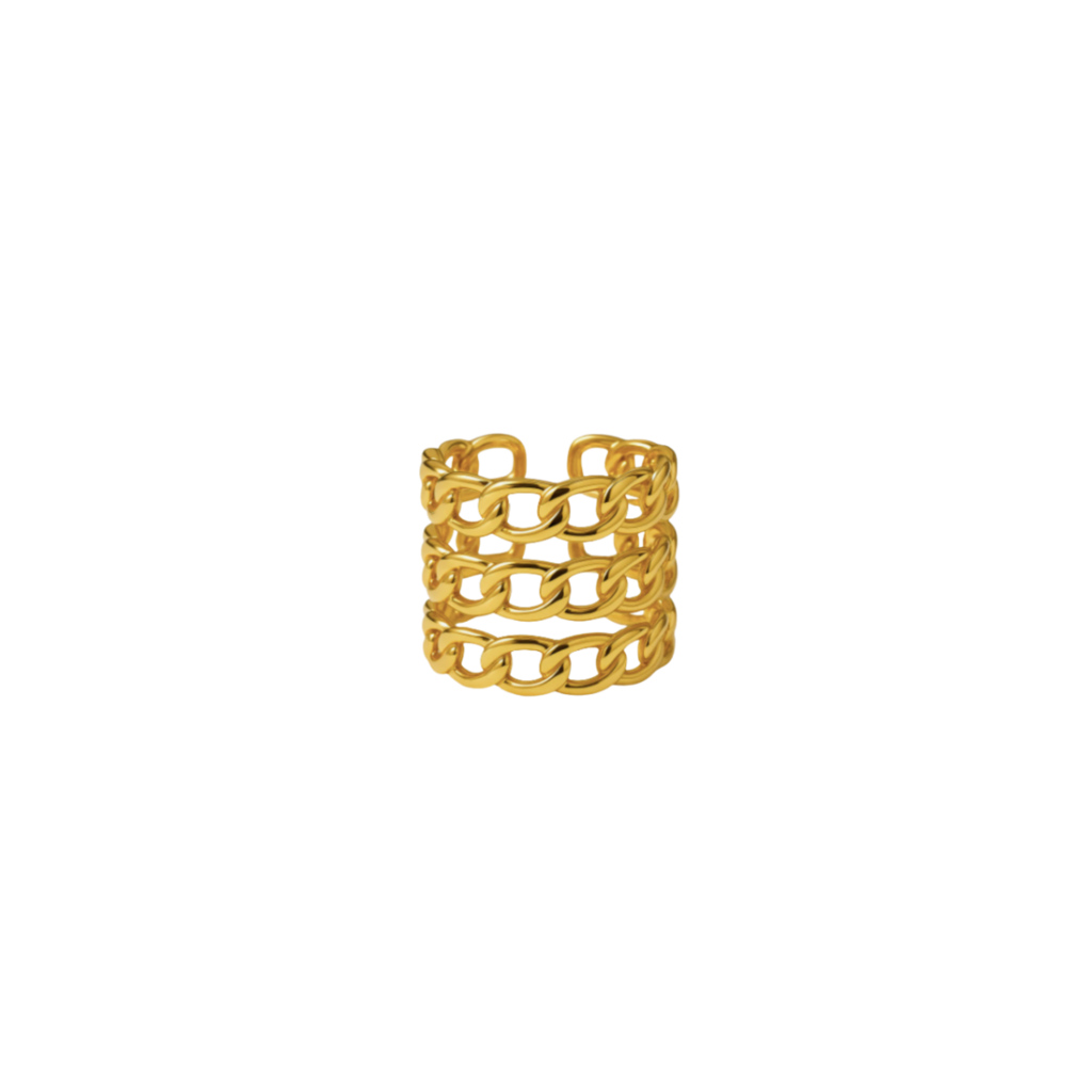 EAR CUFF TRANÇADO LUMINÊ TRIPLO - REVESTIDO A OURO 18K