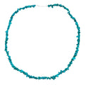 COLAR DE CASCALHO TURQUESA AZUL LONGO - PRATA 925