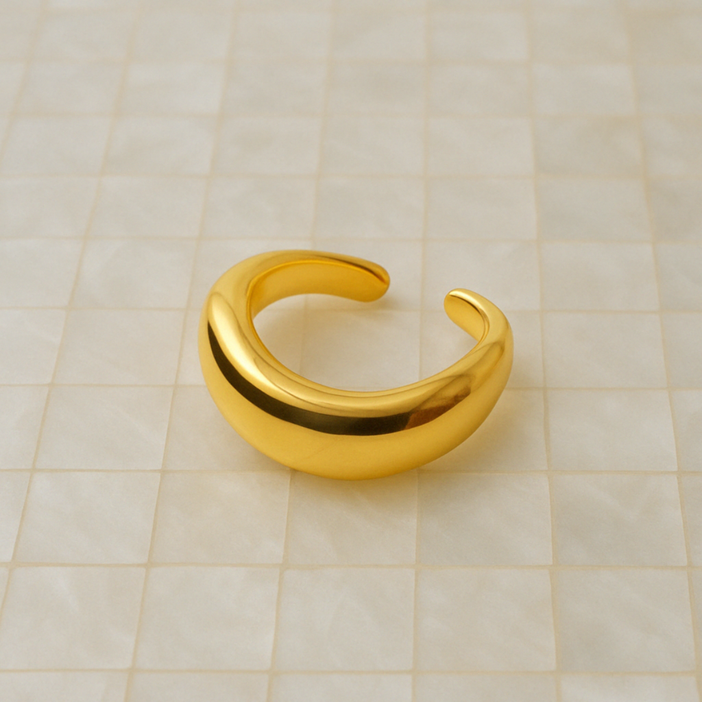 ANEL SEMENTE DE LUZ - REVESTIDO A OURO 18K