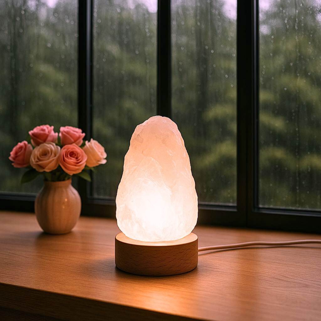 LUMINÁRIA DE QUARTZO ROSA PEQUENA