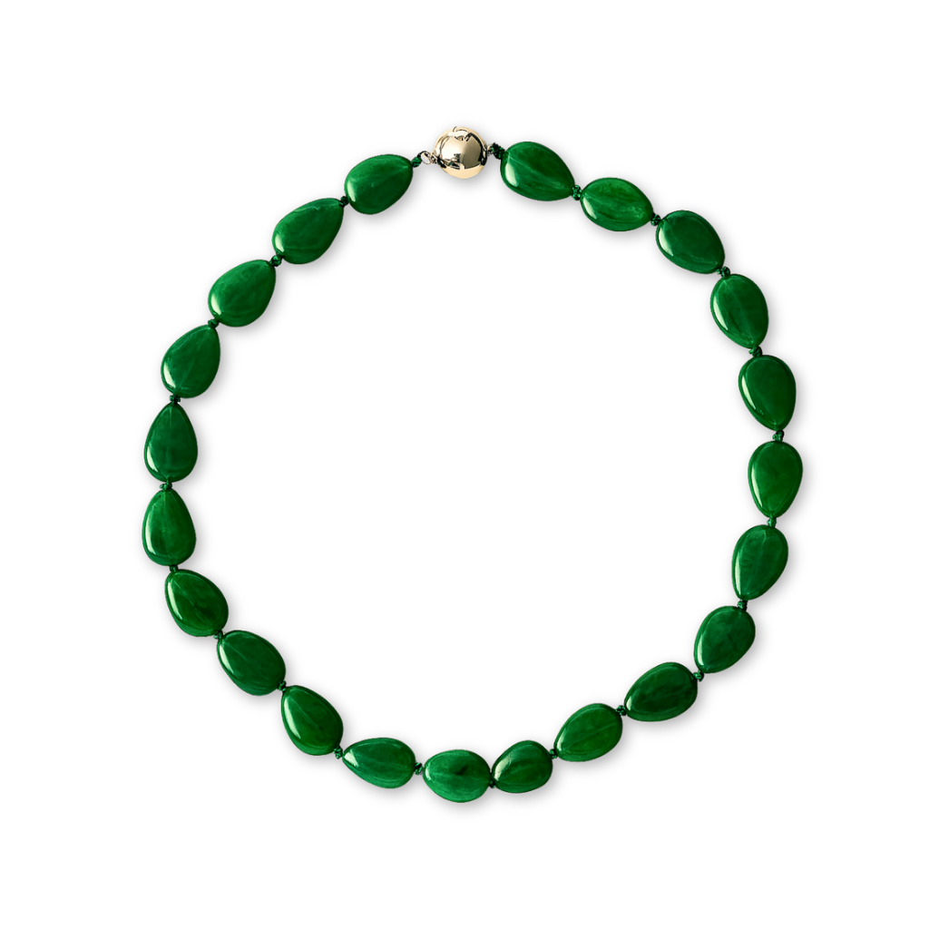 COLAR DE JADE VERDE ESCURO