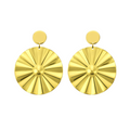 BRINCO DISCO DE FOGO - REVESTIDO A OURO 18K