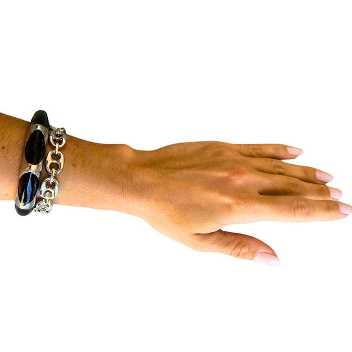 BRACELETE ROYALE - REVESTIDO A RODIO BRANCO