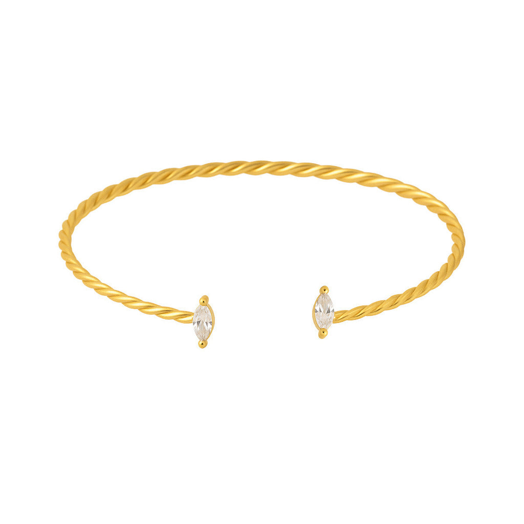 BRACELETE CONTORNO REAL - REVESTIDO A OURO 18K