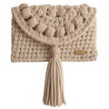 BOLSA  TRAMA TASSEL AREIA - FEITA À MÃO