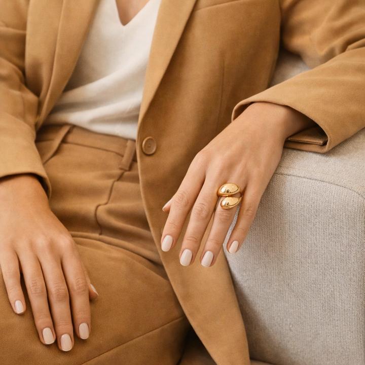 ANEL SEMENTES DA VIDA - REVESTIDO A OURO 18K