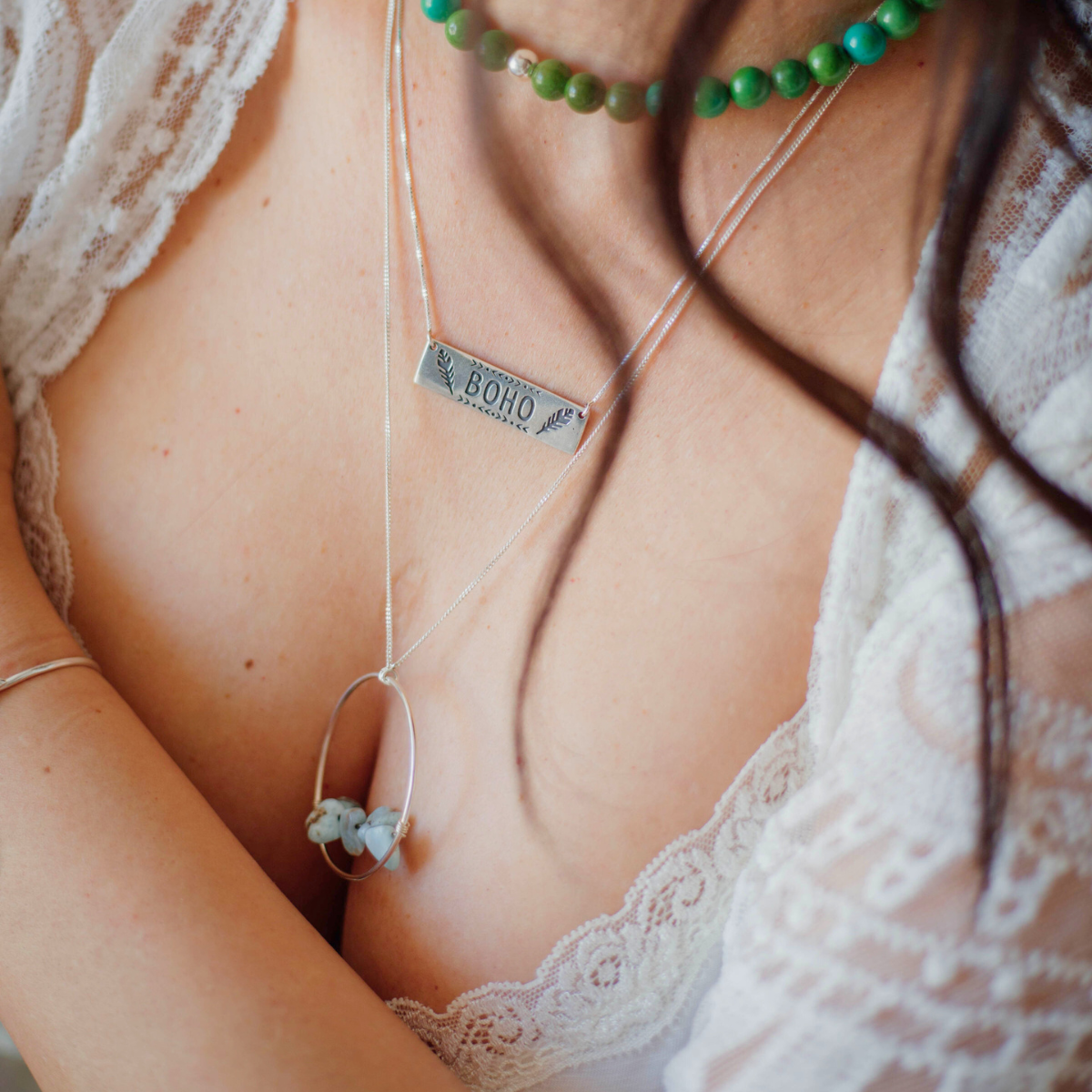 COLAR BOHO DE PRATA 925
