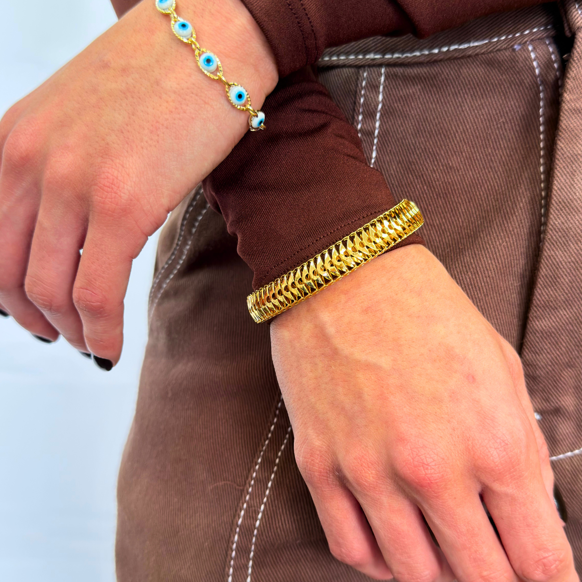 PULSEIRA GOLDEN SCALES - BANHO OURO