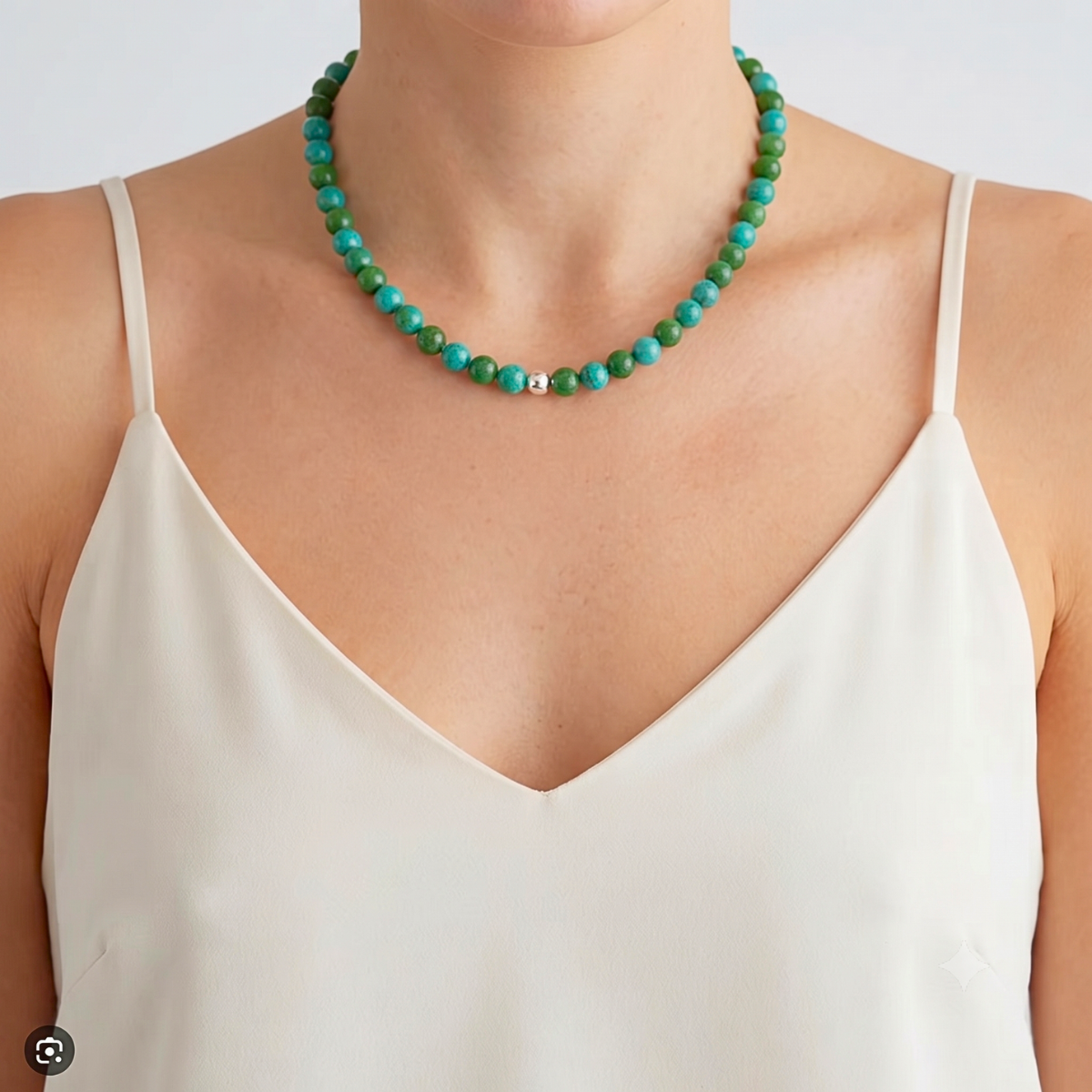 COLAR DE TURQUESA ZIAN - PRATA 925